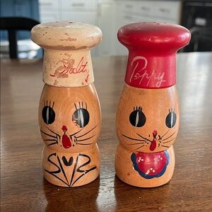 Vintage “Salty and Peppy” salt and pepper shakers